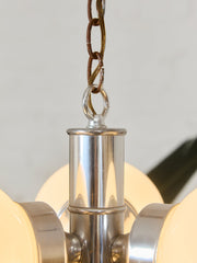 Italian Vintage Chrome Pendant Chandelier