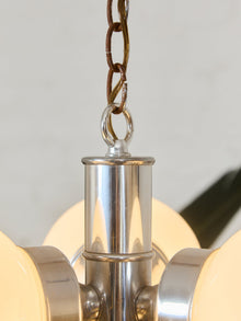 Italian Vintage Chrome Pendant Chandelier