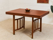 Expandable Dining Table with Sculptural Base Restored