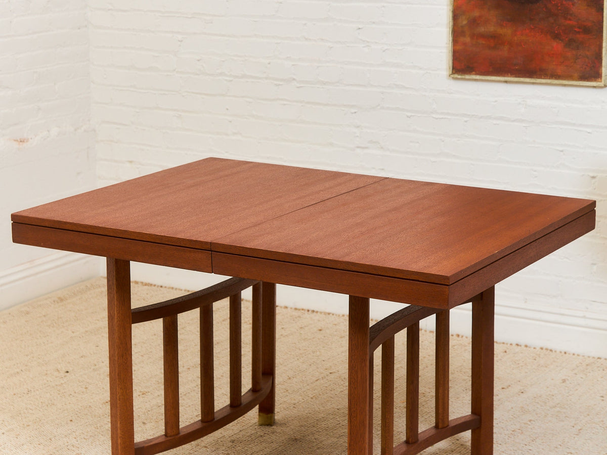 Expandable Dining Table with Sculptural Base Restored