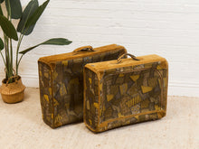 Large French Vintage Patchwork Luggage