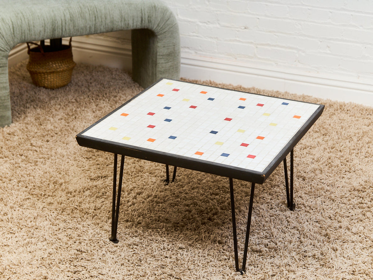 Vintage Mosaic Coffee Table, 27-Inch