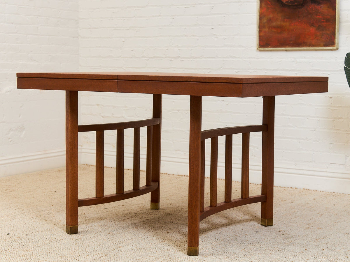 Expandable Dining Table with Sculptural Base Restored