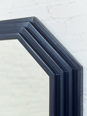 Blue Post Modern Mirror