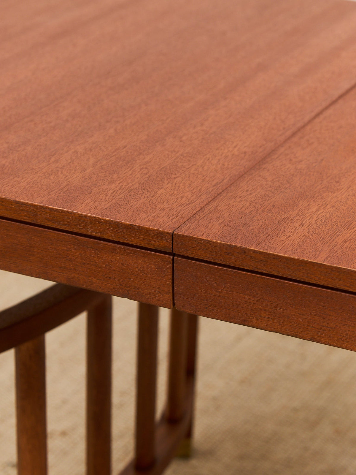 Expandable Dining Table with Sculptural Base Restored