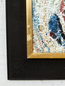 Enamel Style Oil Painting, Mid-century, Modern Abstract