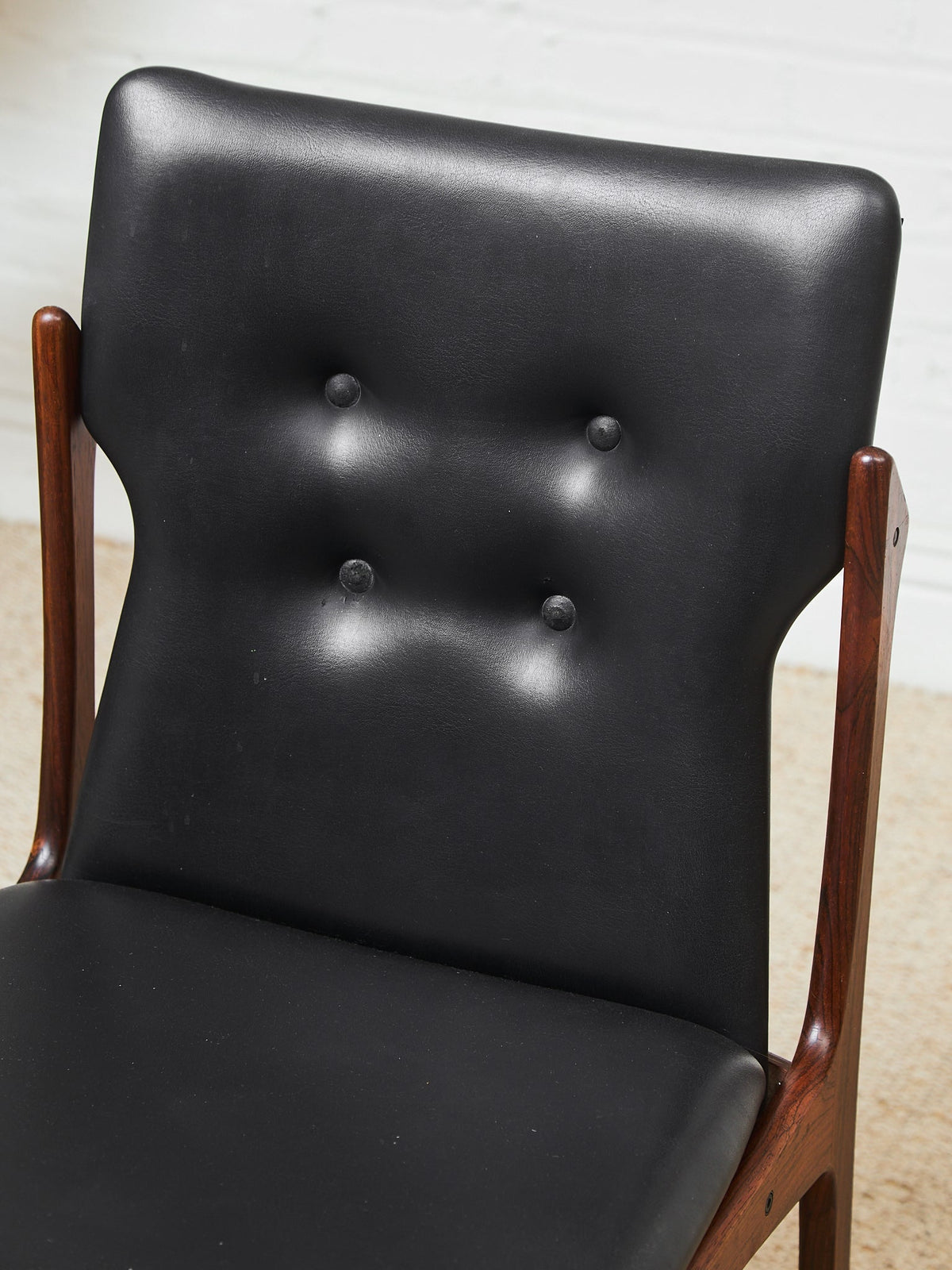 Rare Set of Danish Vamdrup Stolefabrik Rosewood Dining Chairs