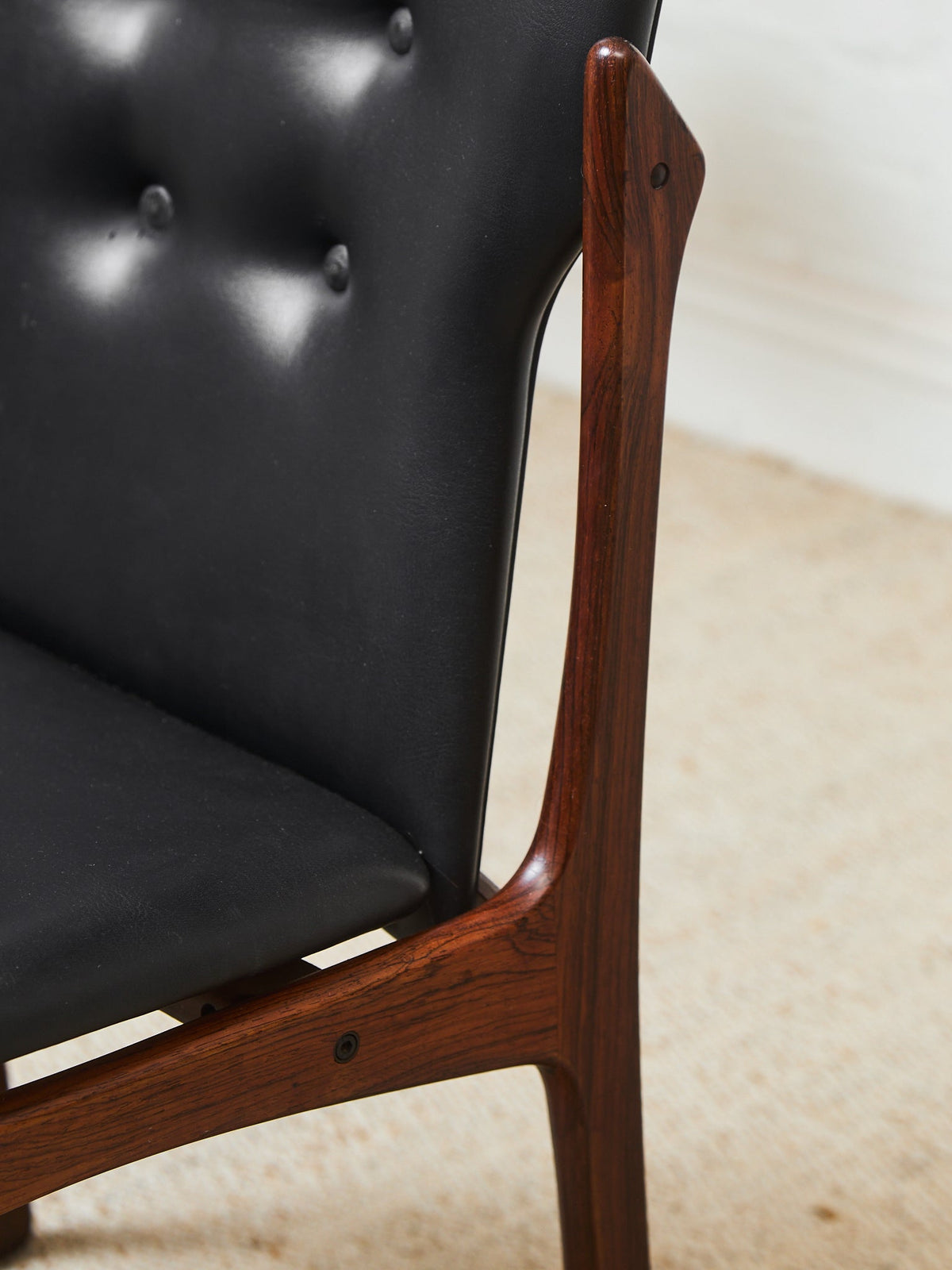Rare Set of Danish Vamdrup Stolefabrik Rosewood Dining Chairs