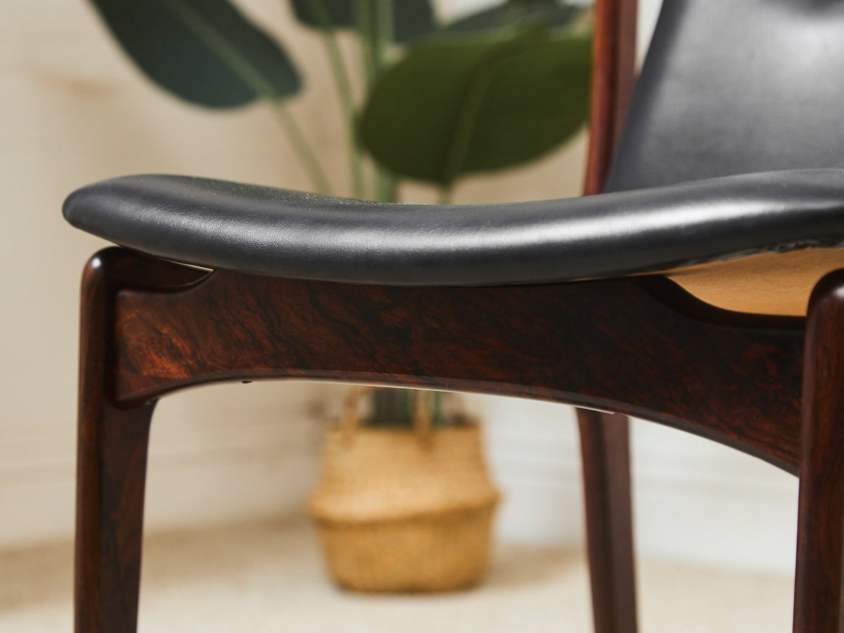 Rare Set of Danish Vamdrup Stolefabrik Rosewood Dining Chairs