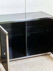 Angolo Metal Arte in Italy, 1960s Chrome and Mirror Glass Sideboard