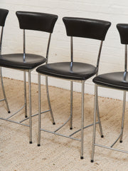 Arper Italy Leather Counter Stool