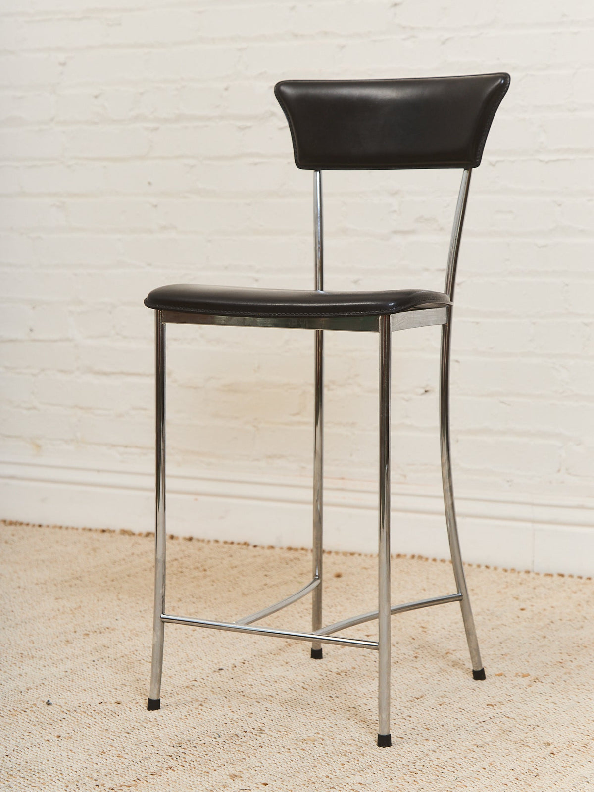 Arper Italy Leather Counter Stool