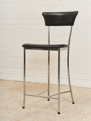 Arper Italy Leather Counter Stool