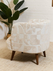 Sabin Swivel Chair in Kali Porclain