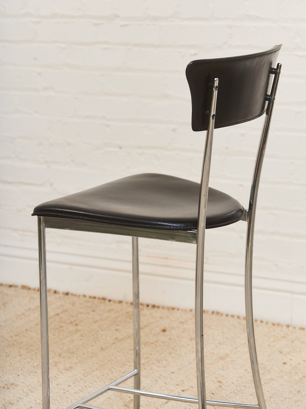 Arper Italy Leather Counter Stool