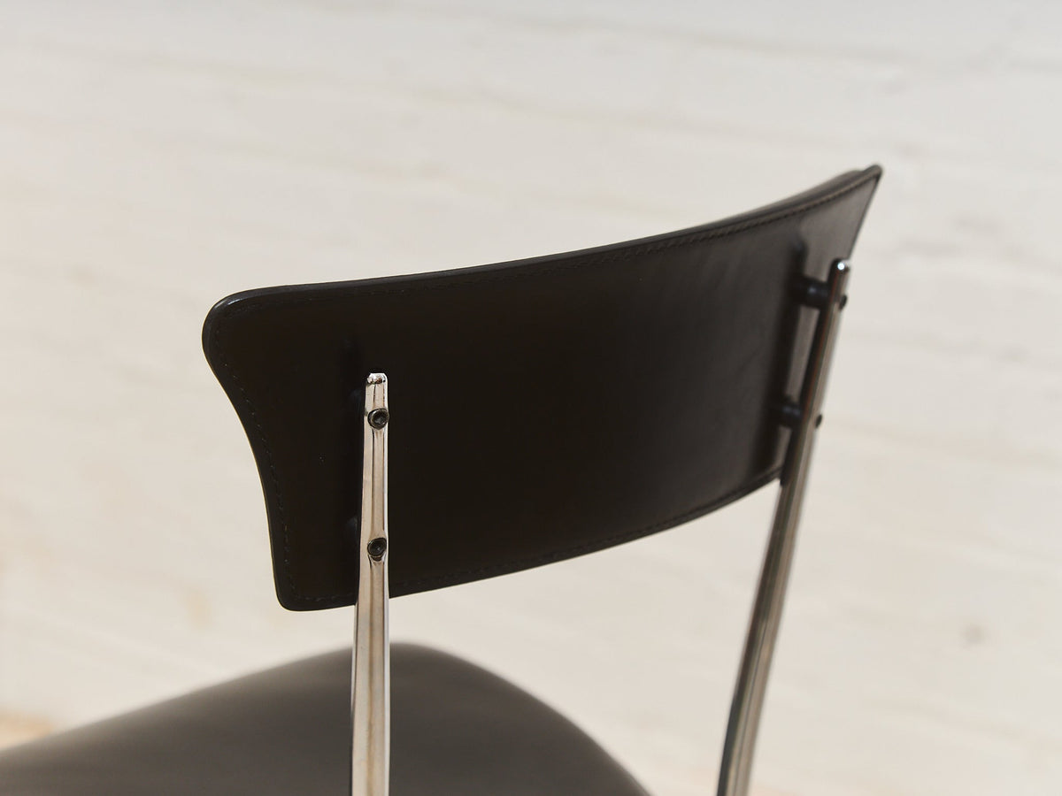 Arper Italy Leather Counter Stool