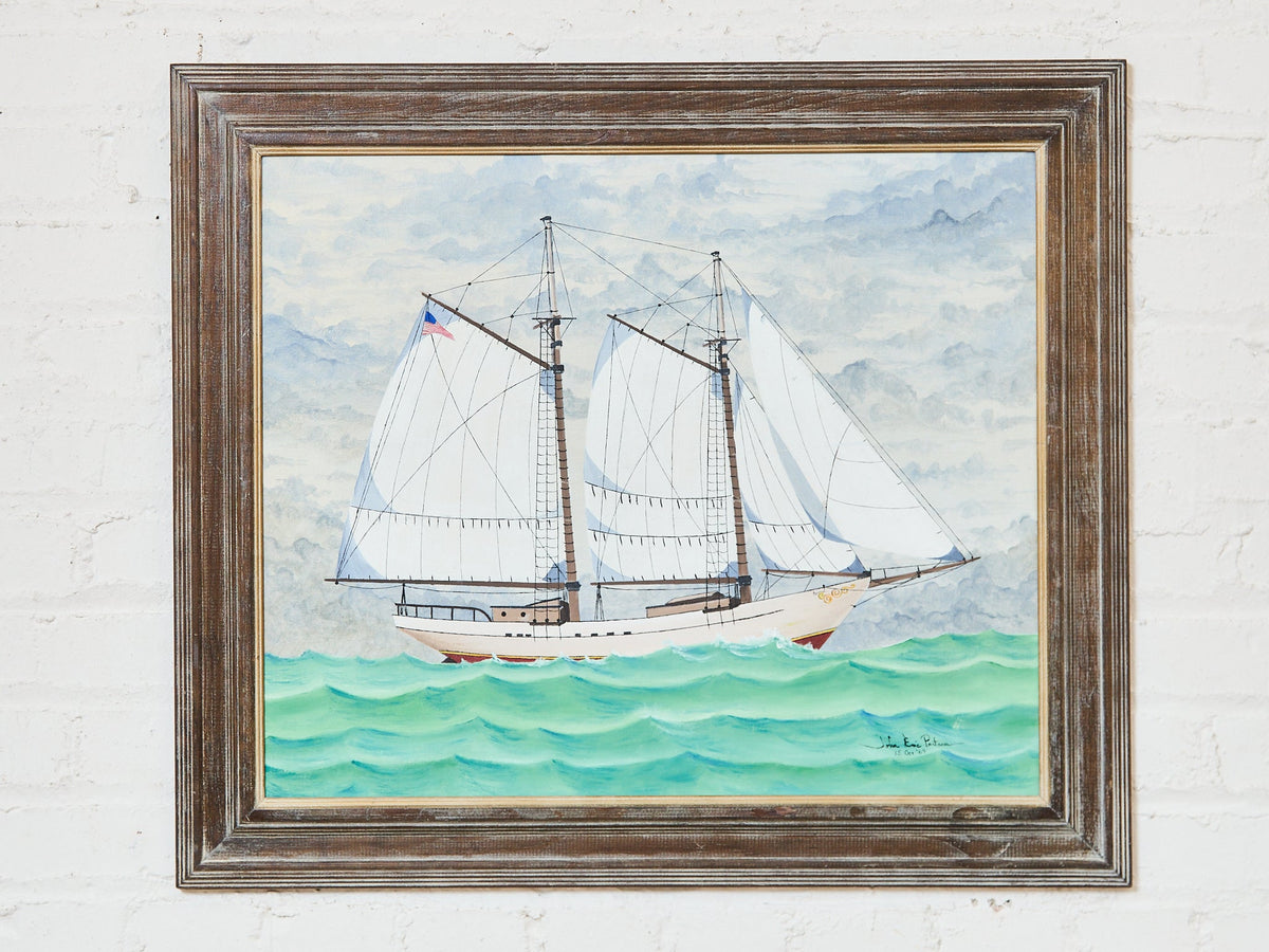 Art Deco style Nautical Painting by John Eric 1969
