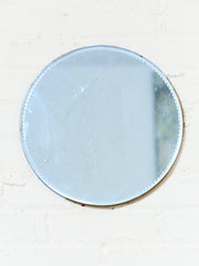 Round Scalloped Edge Art Deco Mirror