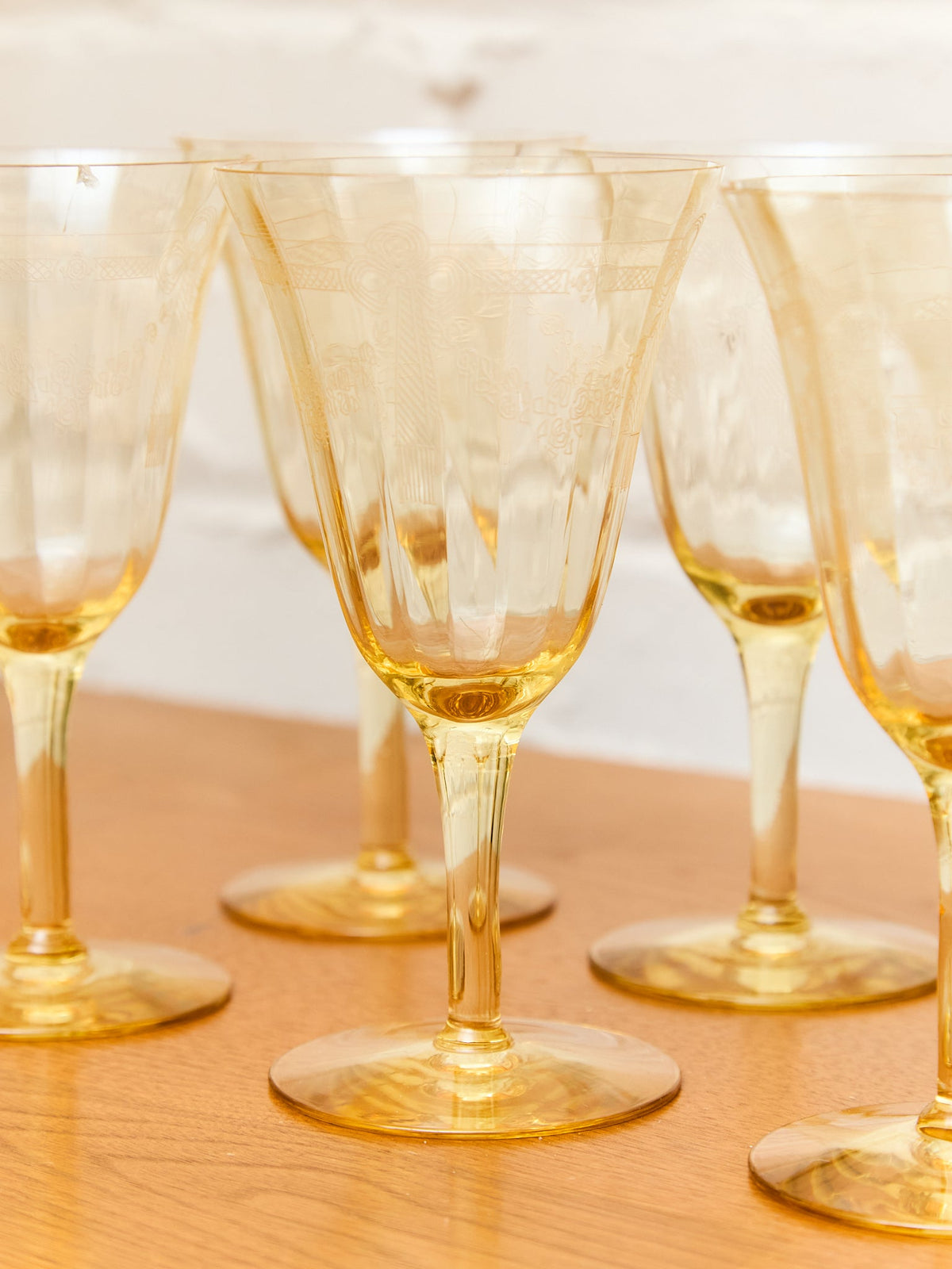 Tiffin Franciscan Art Deco Wine Glasses set of 6