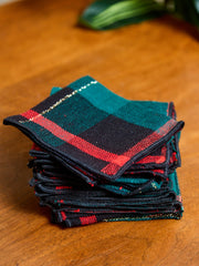 Santa Plaid Holiday Cloth Napkins