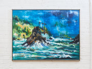 Mid Century Midnight Tide Oil Painting