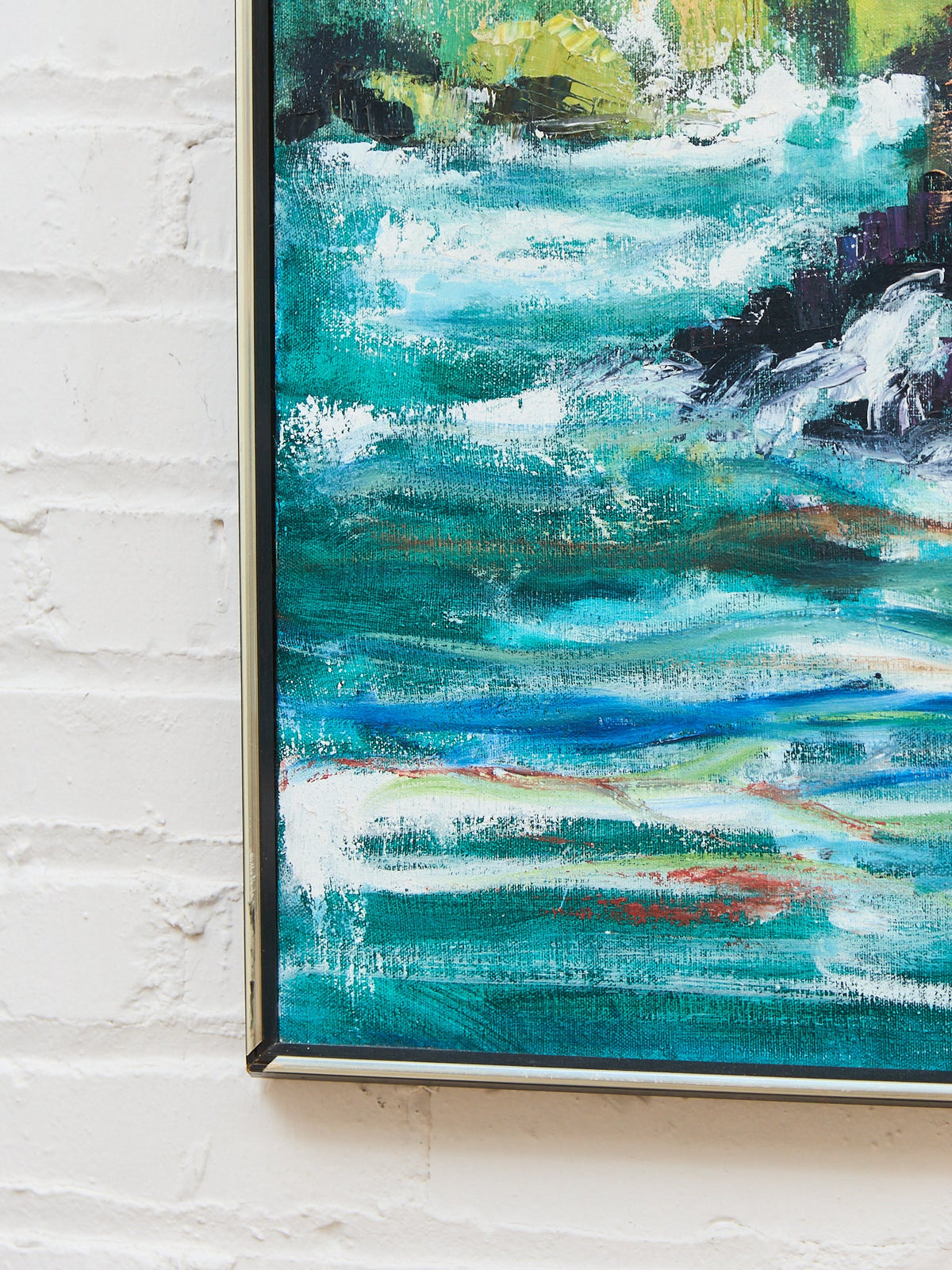Mid Century Midnight Tide Oil Painting