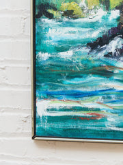 Mid Century Midnight Tide Oil Painting