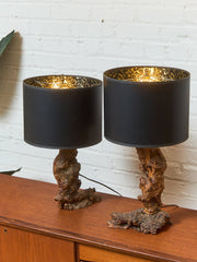 1960's Burl Vintage Lamp