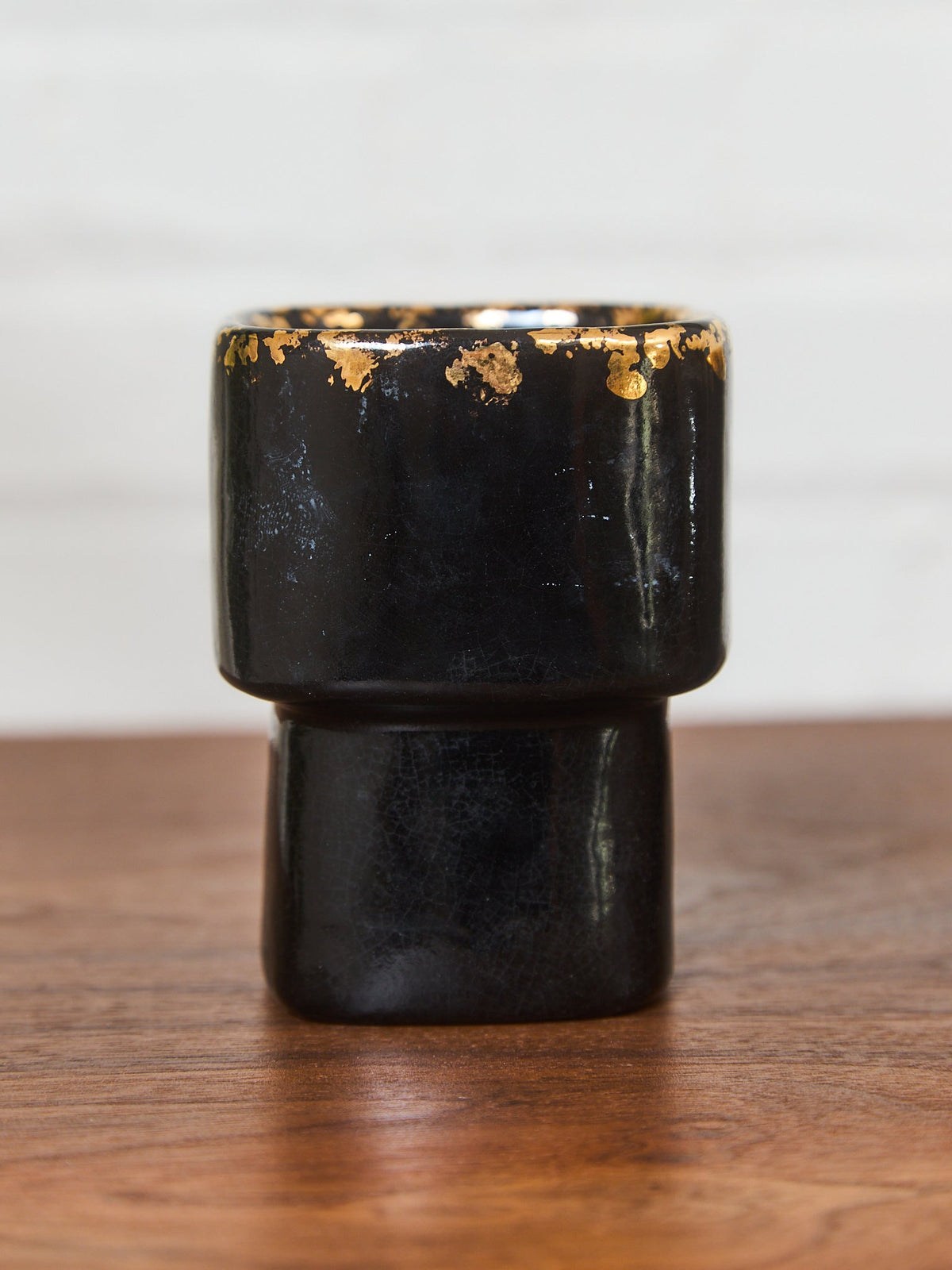 Signed Vintage 1950’s Cocktail Ceramic Cups with Gold Flake Rim