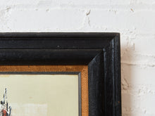 Mid-Century Modern Oil Painting featuring an abstract cityscape skyline Signed Art by Marty Dueng