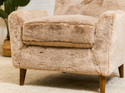Maddox Chair in Faux Fur Fawn