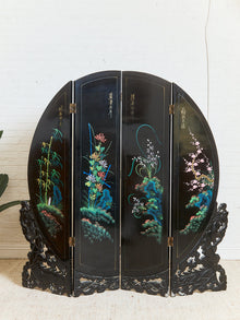 Round Jade Chinese Vintage Carved Screen Room Divider