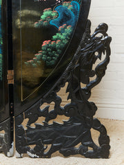 Round Jade Chinese Vintage Carved Screen Room Divider