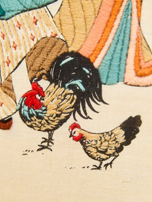 Japanese Silk Embroidery of Courtyard Musicians