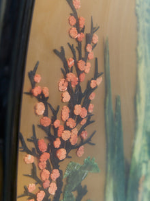 Round Jade Chinese Vintage Carved Screen Room Divider