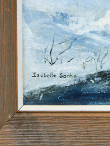 Beautiful Christmas Winter Landscape Oil Painting Snowy Landscape Signed Isabella
