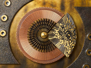 1970s Mixed Metal Brutalist Geometric Wall Sculpture