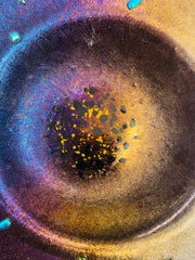 Beautiful Iridescent Infused Glass Bowl