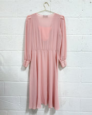 Vintage Ursula of Switzerland Pink Chiffon Dress (11/12)