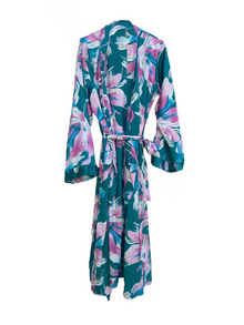 Stars above Robe in Teal and Purple Flowers