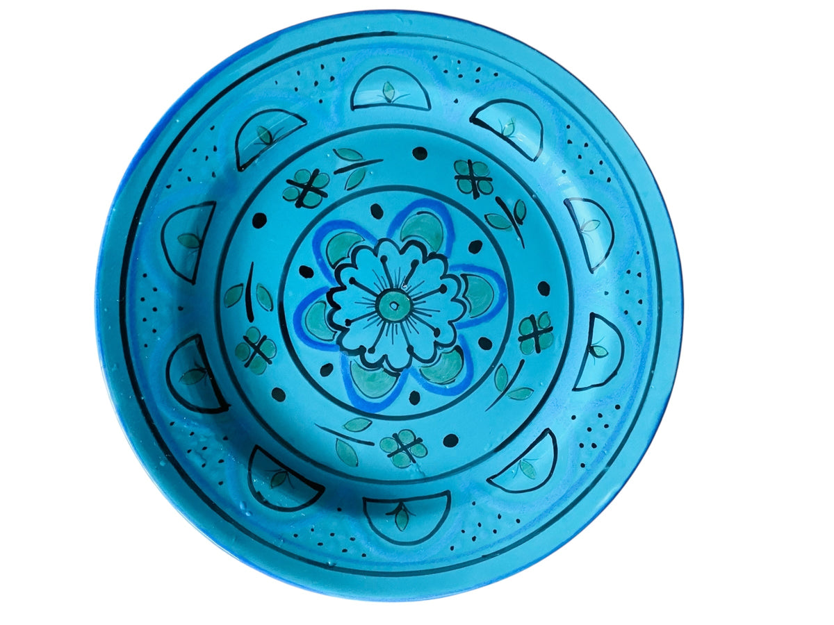 Set of Four Distinct Beautiful Hand Painted Floral Plates from Hungry