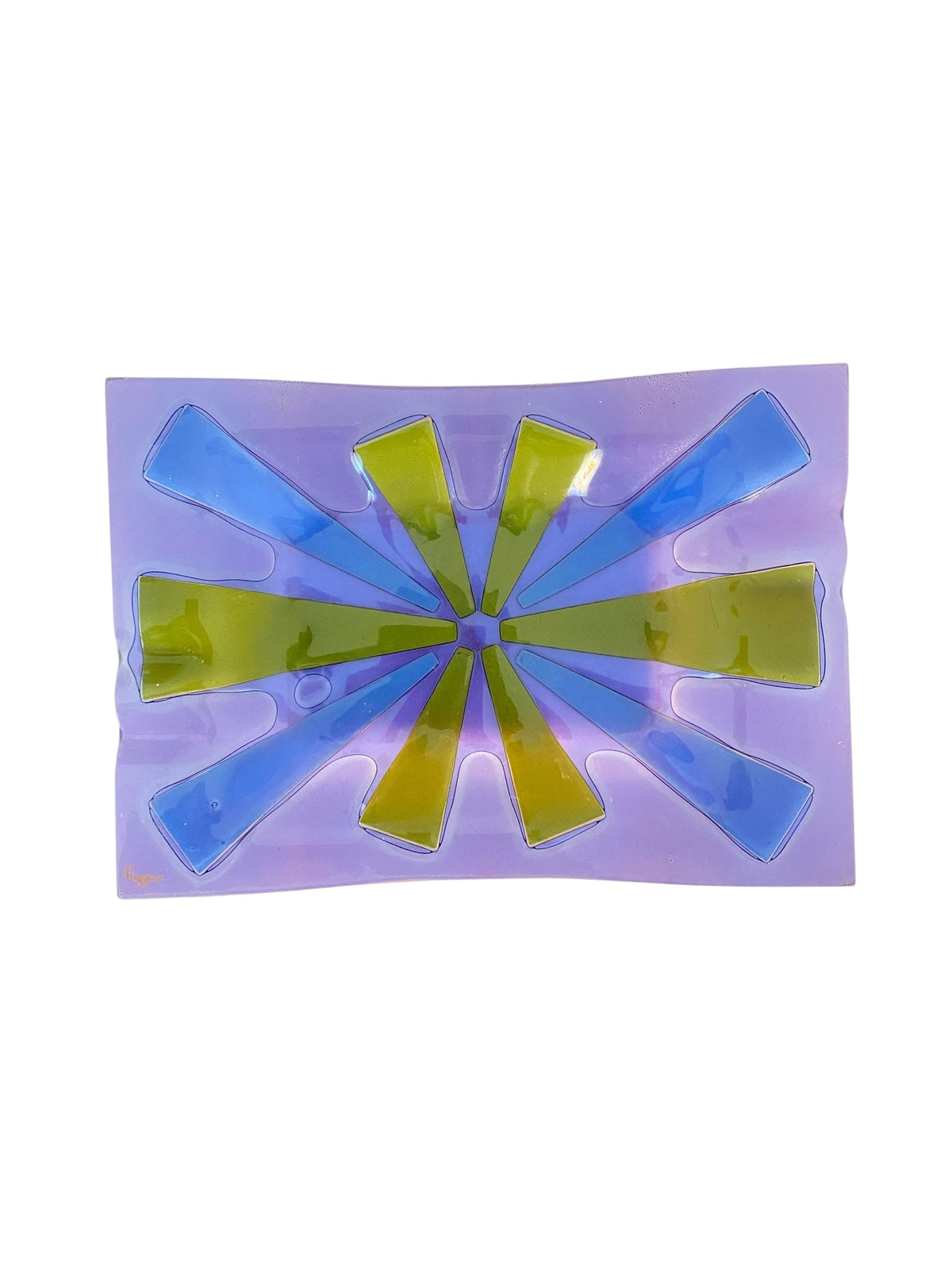 Beautiful Brilliant Purple Blue Infused Higgins Ashtray