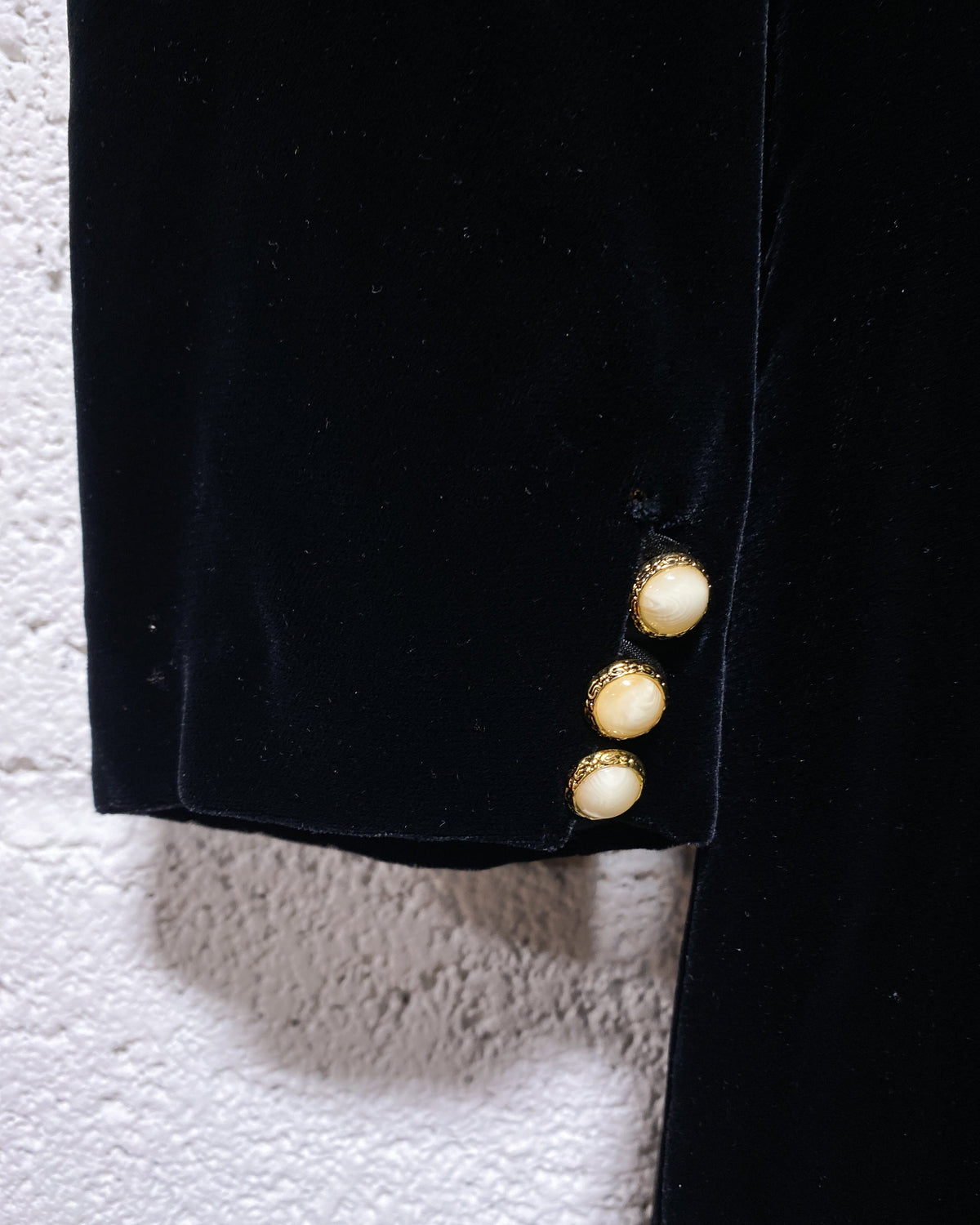 Vintage Black Velvet Dress (9)