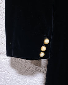 Vintage Black Velvet Dress (9)