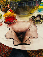 Murano Art Glass Studio Huge Handkerchief Amethyst Bowl