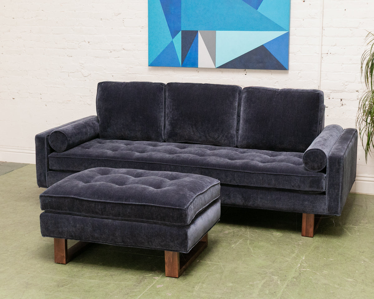 Natasha 3 Seater with Ottoman in Amici Indigo