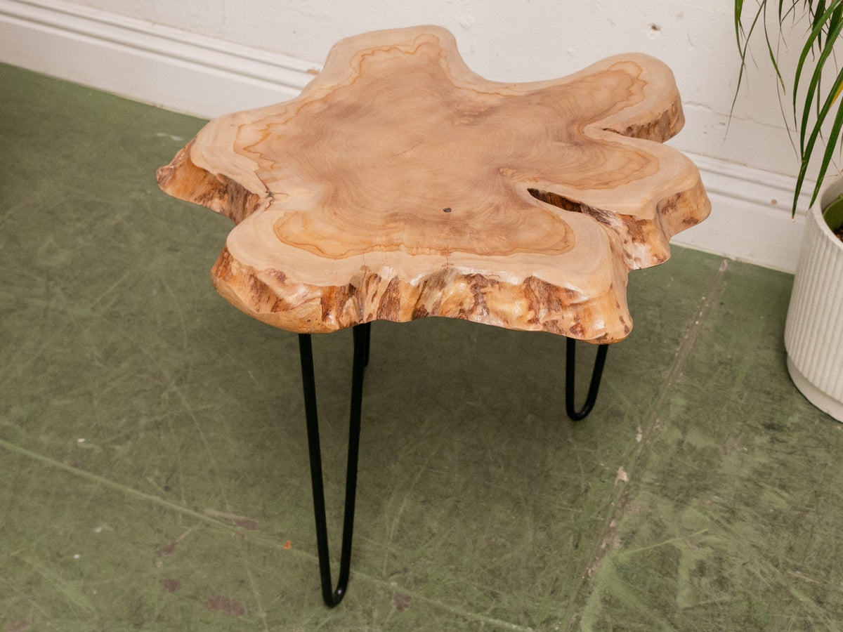 Burlwood Acacia Side Table