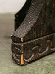 Vintage Square Hand Carved End Table