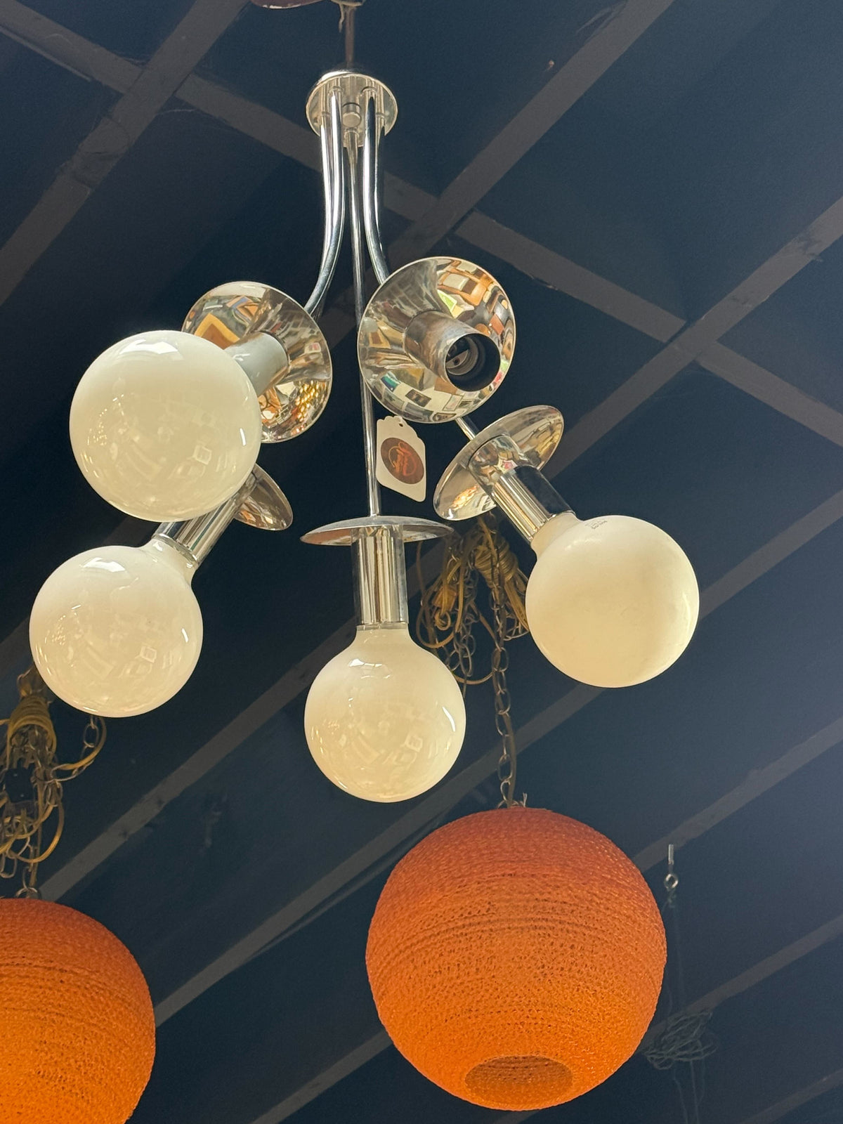 Scolari Vintage Chrome Pendant Chandelier