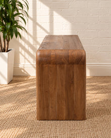 Molly Minimalist Desk in Natural Brown